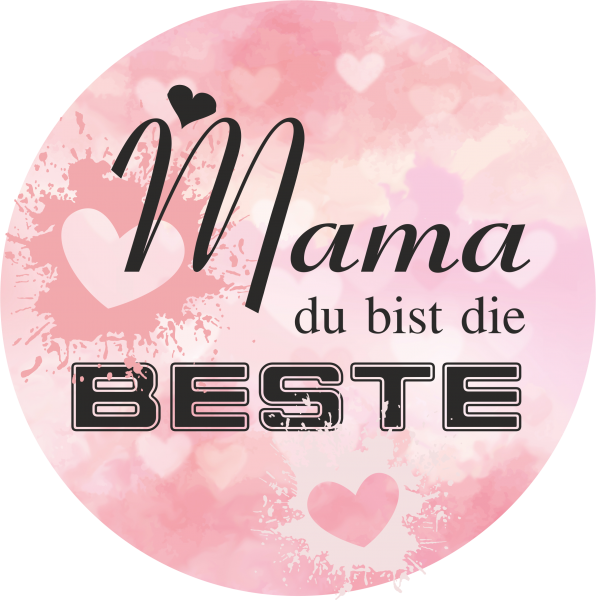 Tortenaufleger "Beste Mama" Herzchen